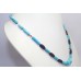 Necklace 925 Sterling Silver beads blue turquoise lapiz lazuli stone P 370